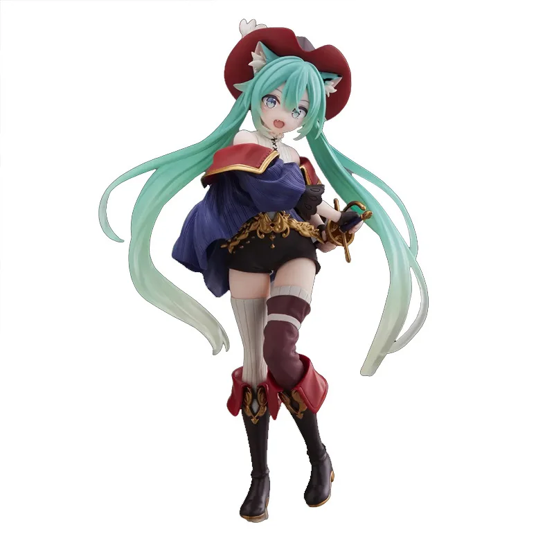 

Оригинальные кавайные сапоги Taito Hatsune Miku Wonderland Puss в сапожках 18 см аниме фигурки модели украшения коллекционная игрушка подарок на день рождения