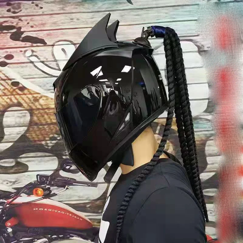 Trecce Decorative Per Casco Moto - Multicolore Con Ventosa, 21.6 Pollici - Foto 4