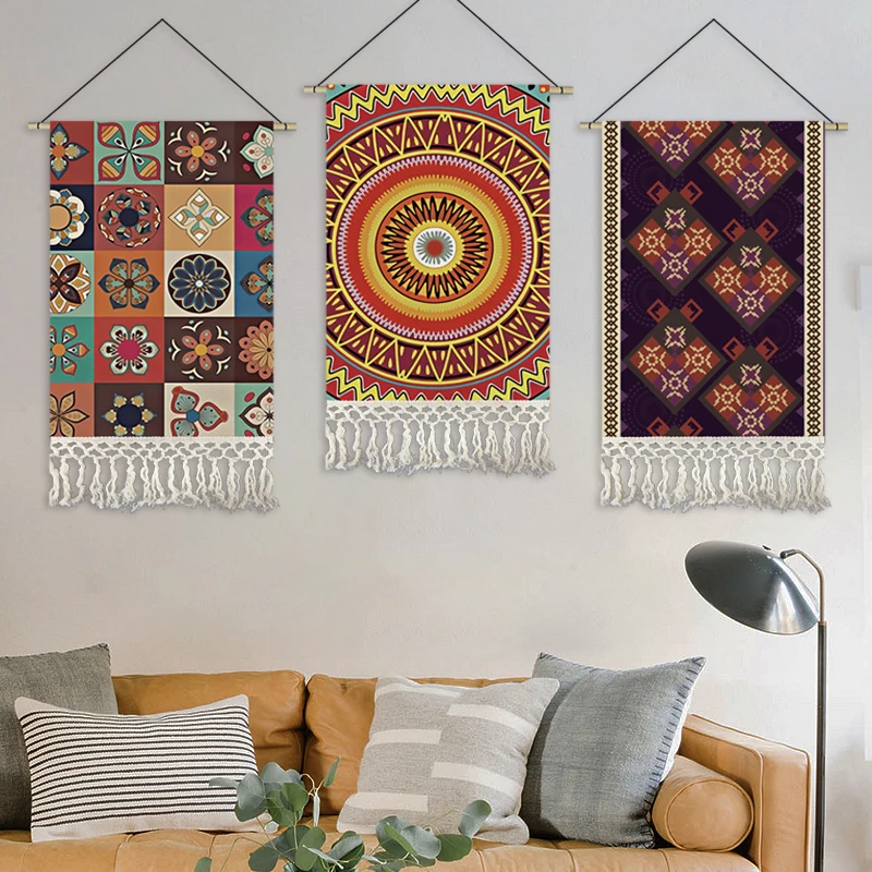 Bohemian-Hanging-Cloth-Paiting-Tapestry-Living-Room-Background-Wall ...