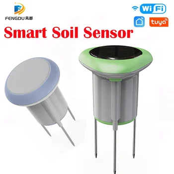 Tuya Smart Solar Soil Sensor IP66 Waterproof 3 in 1 App Control Soil Temperature & Moisture & EC Detection 1