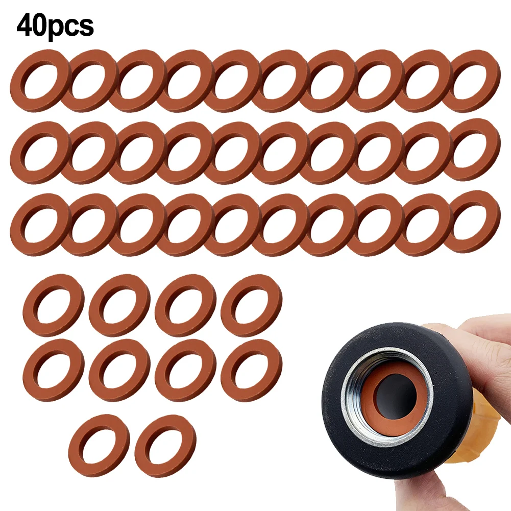 

40pcs 3/4Inch Heavy Duty Garden Hose Water Faucet Washers Silicone Rubber Washers Seals Gasket O-Ring Leak Proof Fittings