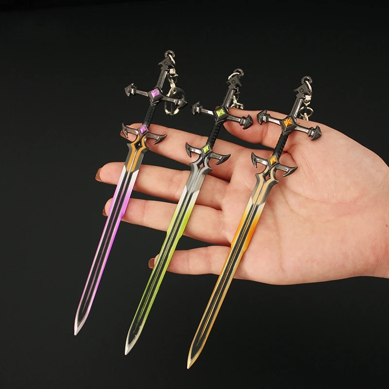 

Full Metal Valorant Weapon KeyChain Falling King Broken Blade Breaking King Blade Karambits Game Peripheral Knife Toy Kids Gifts