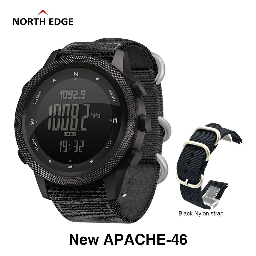 Мужские Цифровые Смарт-часы NORTH EDGE APEX-46 военные армейские водонепроницаемые