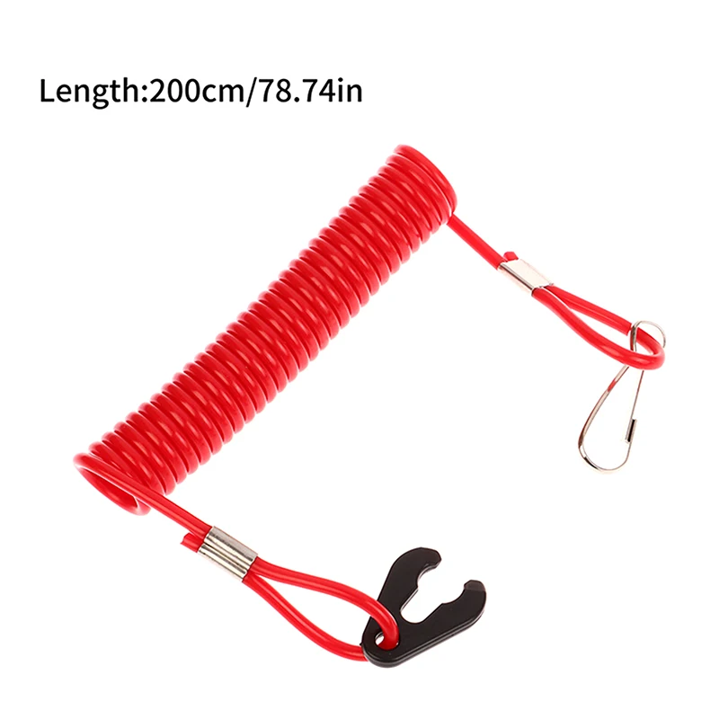Universal Boat Motor Safety Kill Switch with Emergency Tether Lanyard, 2.0m
