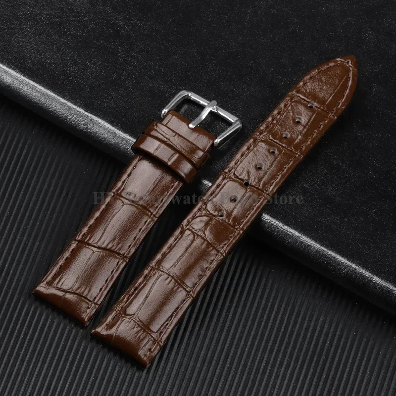 Waterproof Leather Sport Watch Band with Pin Clasp