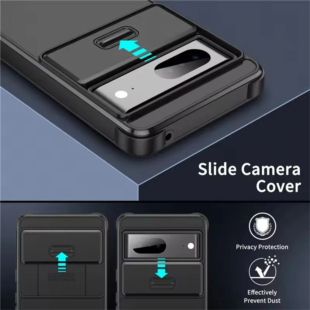 Slide Camera Protector Shockproof Phone Case with Lens Protective Armor Cover