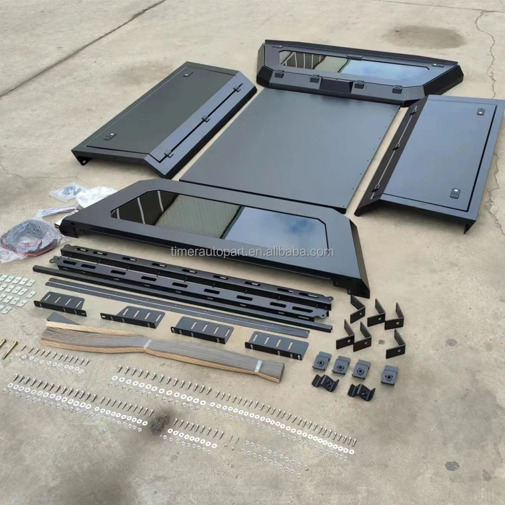 Aluminium Hard Top Pickup Truck Caps Ford Ranger Ram F150 250 High Tonneau Cargo Cover Canopy Topper With Sliding Windows