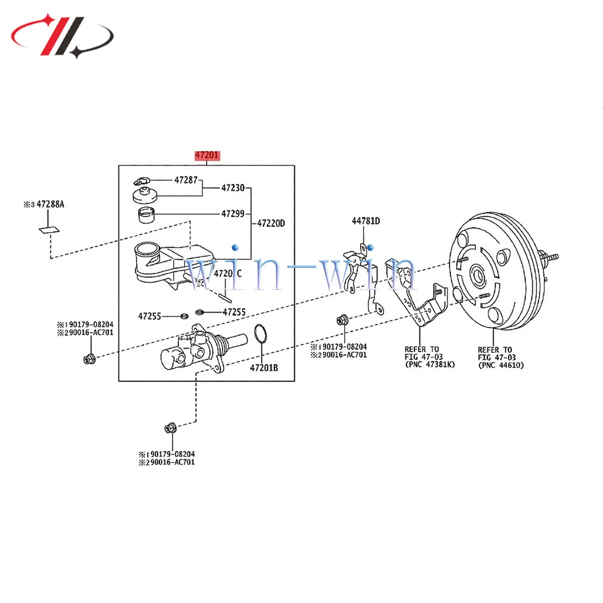 Car Parts Brake Master Cylinder For Toyota HILUX FORTUNER (SUV) 47201-0K590 47201-0K410 47201-0K450 47201-0K410
