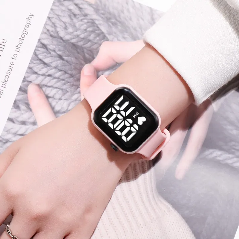 Sports kids watches boys girls watch free shipping Waterproof Y1Led Digital Watch Ultra-light Silicone Strap Child Simple Watch