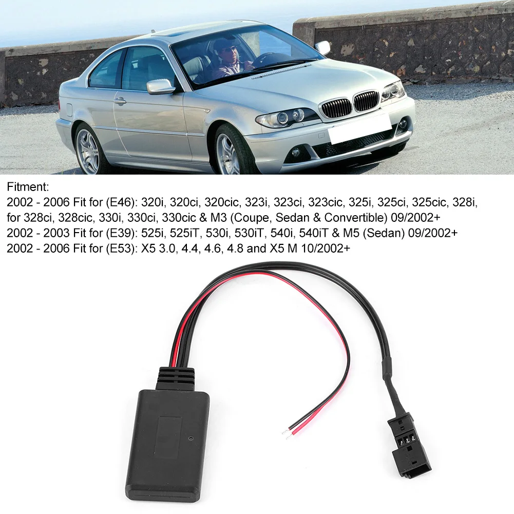 

Car Bluetooth Module Navigation AUX IN Adapter Audio Handsfree Receiver For E39 E46 E38 E53 16:9
