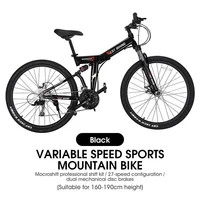 WEST BIKING Foldable 27.5 Inch Mountain Bike 27 Speed BMX MTB Bicycle Men Women Shock Absorption Mechanical Disc Brakes Bike 1