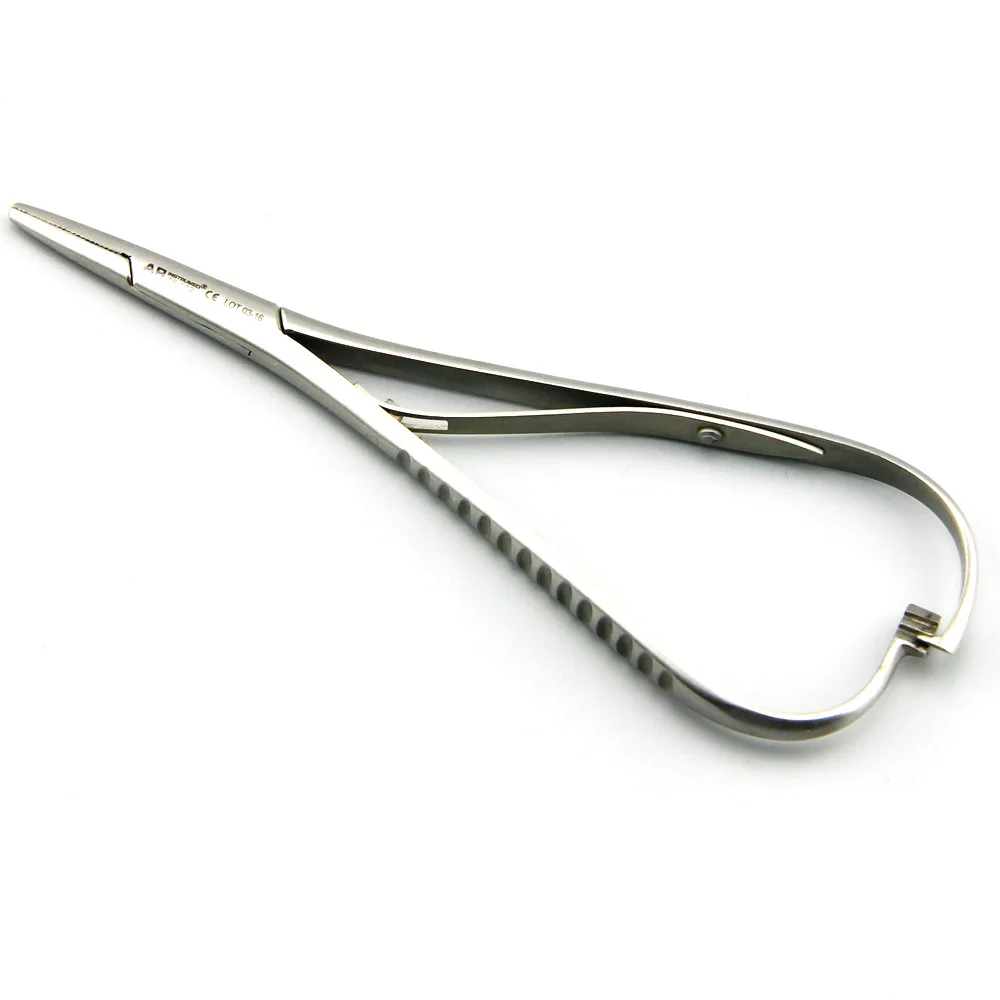 

Dental Orthodontic Instrument Narrow Tip Plier Needle Holder Forcep 14cm