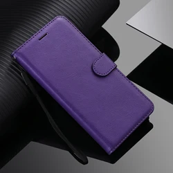 Luxurious PU Leather Flip Wallet Case with Card Holder - Elegant Design for Various Huawei and Honor Devices (Purple)