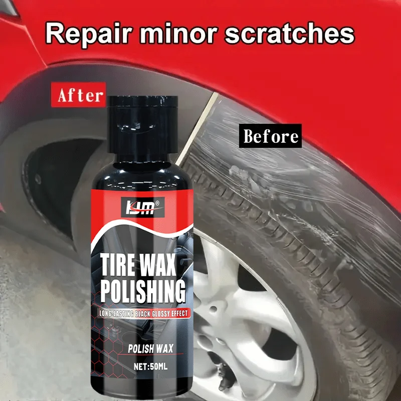 Durable Gloss Enhancer Kit for Car Plastics - Suitable for Leather, Plastic, and Rubber Surfaces. Enhances Texture and Protects 3