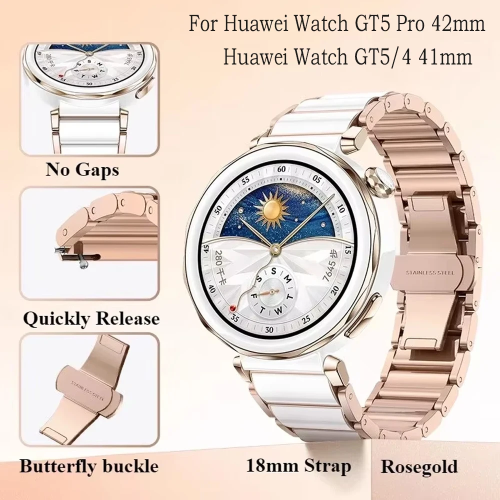 Luxury 18mm Ceramic Strap Replacement Wristband
