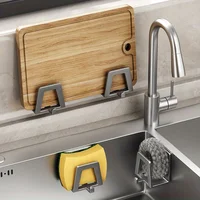 Stainless Steel Sponge Holder Self Adhesive Sink Drain Drying Sponges Racks Shelf Kitchen Storage Wall Holders Organizer 3