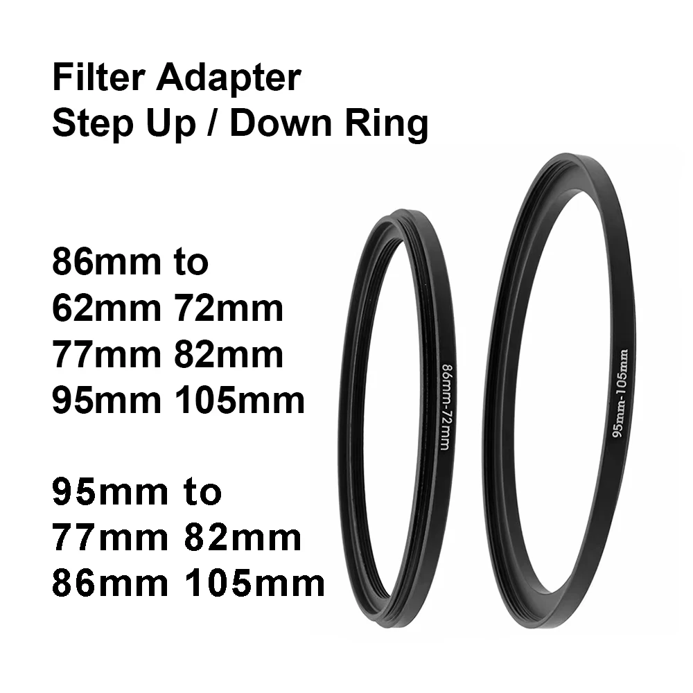 Step-Up-Ring Adapter 86mm Auf 95mm - Für Alle Filtertypen (UV, ND, CPL)