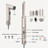 8 in 1 Folding Hair Dryer Negative Ion Home Hot Air Comb Set Wind Salon Hairdressing Tools Professional Hair Dryer 4