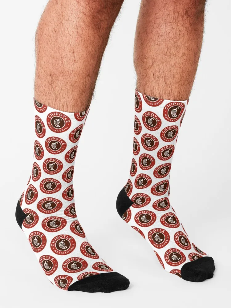 Chipotle-Calcetines con logotipo de restaurante para hombre, medias de invierno con parrilla mexicana