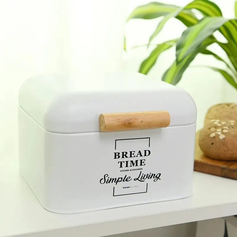

S/L Metal Box Bread Storage Case Dinner Breakfast Organizer Sundries Make Up Accessories Container Rice Storage Kitchen Items