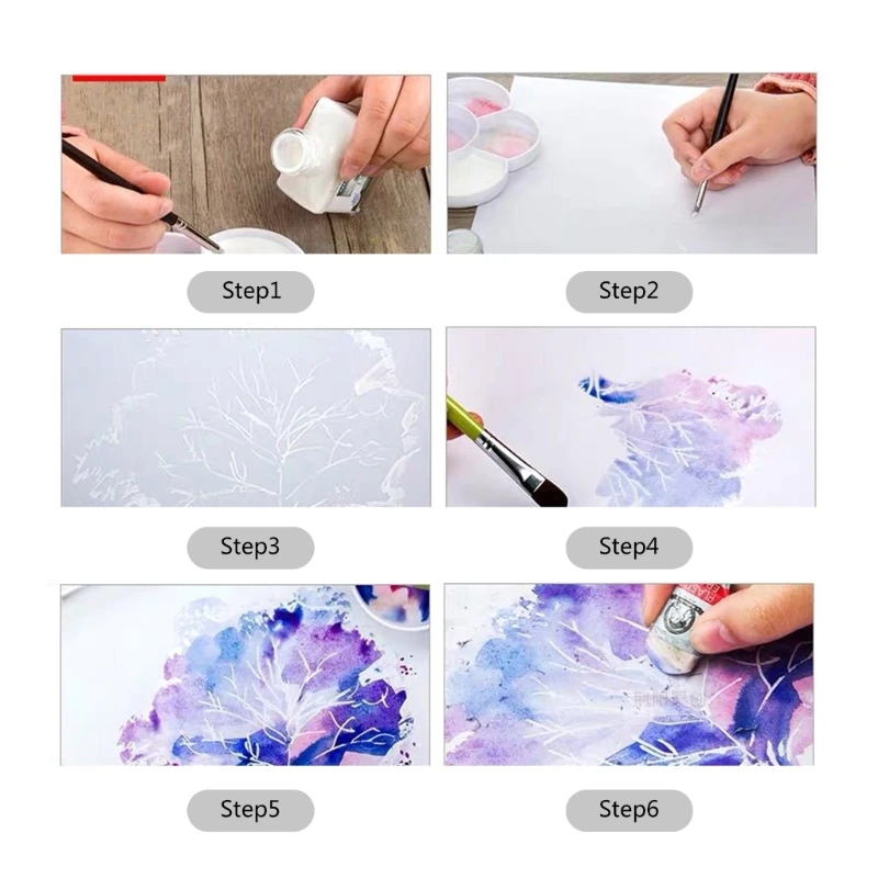 

DXAB Multifunctional Art Masking Fluid 30ml Watercolor Masking Fluid Watercolor Painting Mediums Pigment Covering Liquid