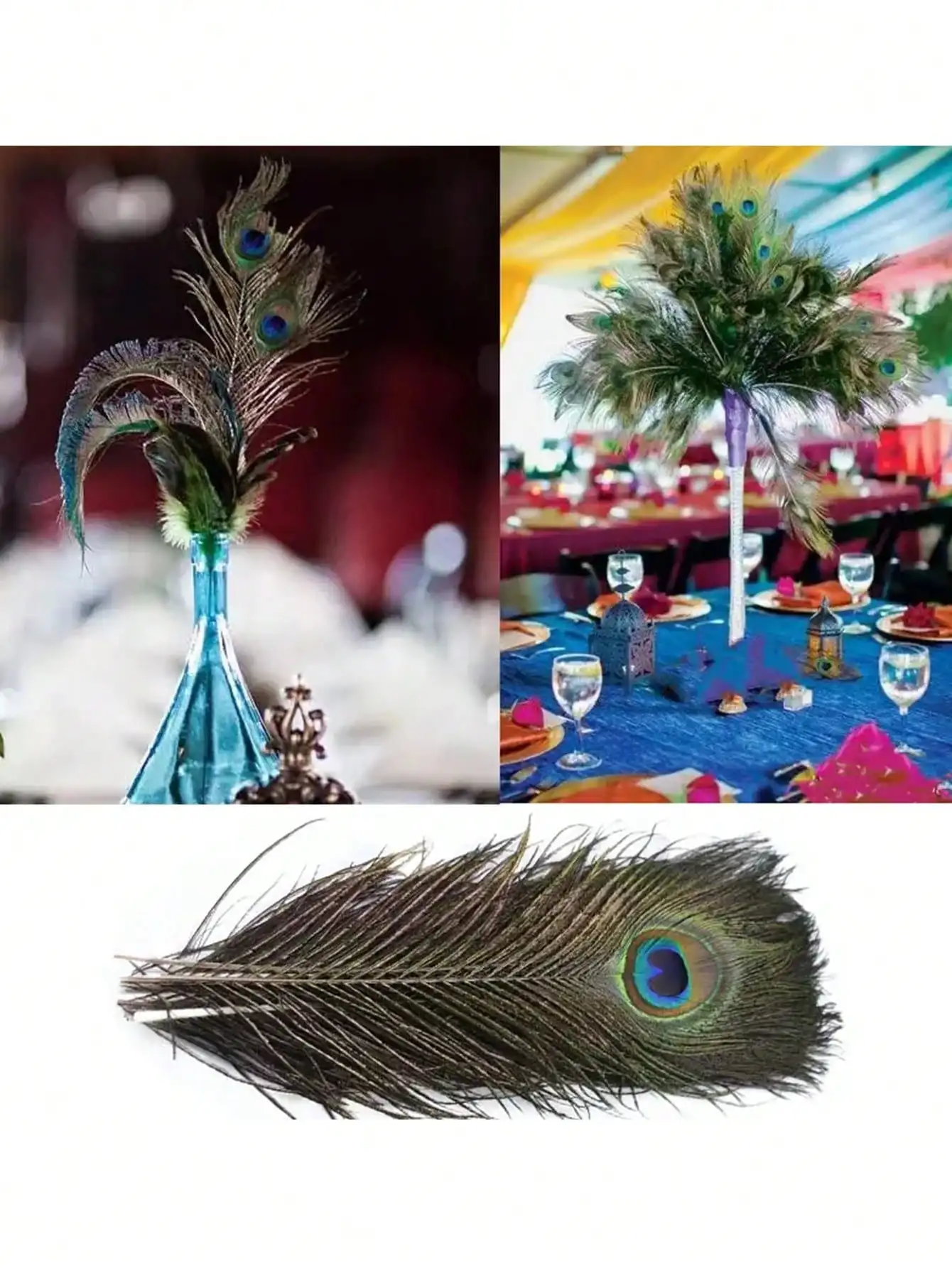 peacock feather decoration 10/20Pcs 10-12inch/25-30CM Natural Peacock Feathers Crafts Handwork DIY Party Plume Wedding Home Furnishing Decor