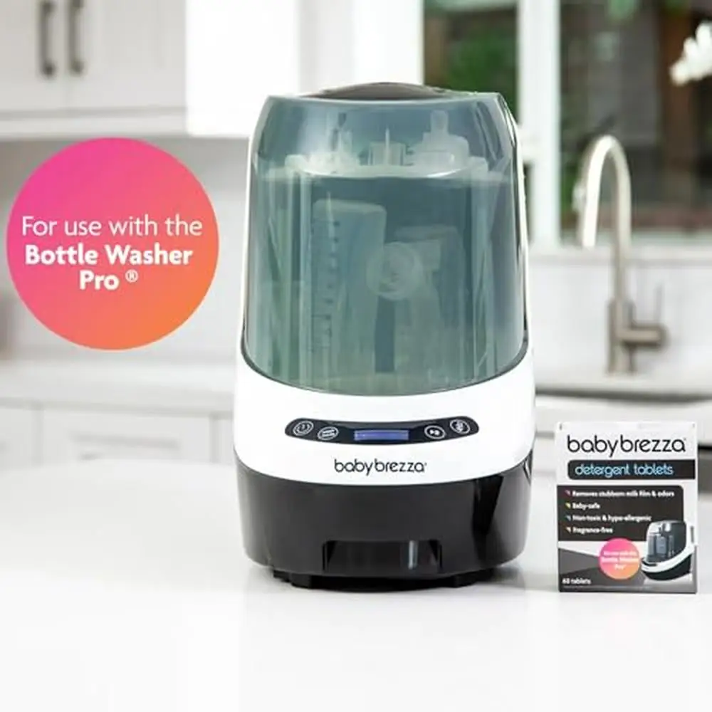 Baby Bottle Washer Sterilizer Dryer with Detergent Tablets Wash Sterilize Dry Kills 99.9% Germs Large Capacity Eco-Friendly Baby 6