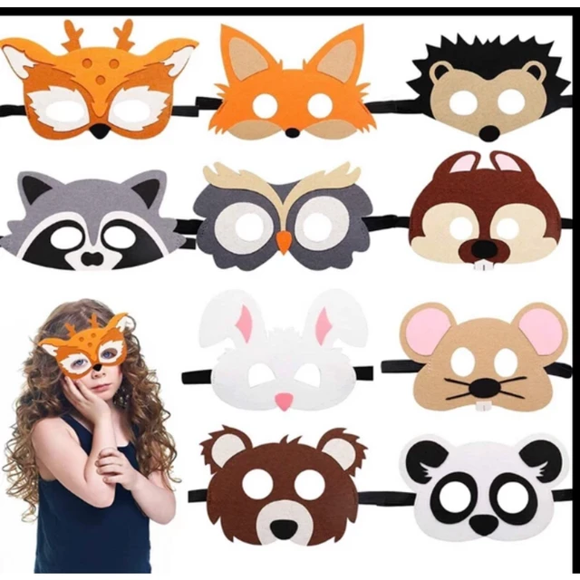 5pcs Animal Felt Masks Party Favors Animal Masks Kid Animal Masks for Party