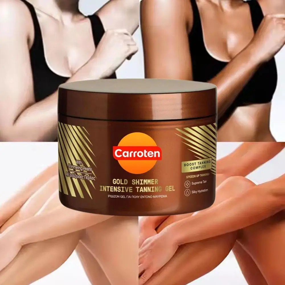 Luxurious Dark Brown Body Bronzer Gel - Long-Lasting, Natural Glow Brightening Cream (150g)