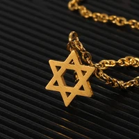Retro Jewish Jewelry Star of David Pendant Necklace for Women Chain Stainless Steel Israel Emblem Talisman Seal of Solomon Sign - Image 4