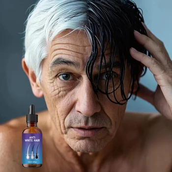Natural Anti Gray Hair Serum | Nourishing Hair Care Remedy - Repair White & Darkening Hair