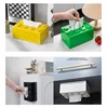 Personalized Building Block Tissue Box Wall-Mounted Punch-Free Paper Face Towel Storage Box Household Spring Paper Holder 6