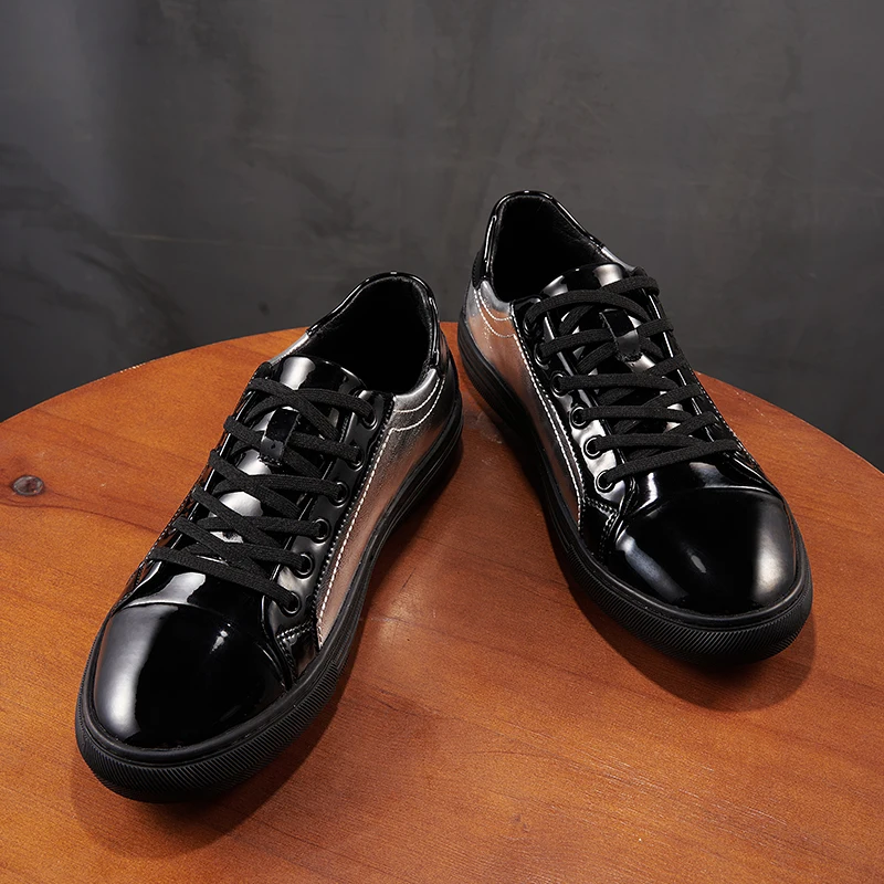 

Luxury Brand Men Fashion Sneakers Comfortable Men Flats Leisure Sport Shoes Classic Outdoor Split Leather Men Lace Up Sneakers