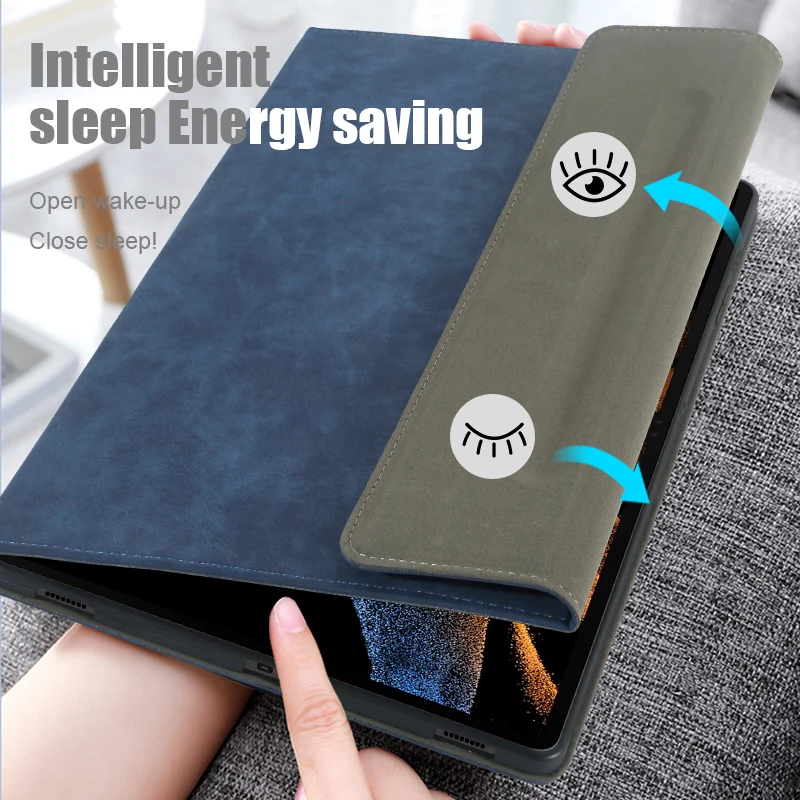 Ardissi Tablet Case para Samsung Galaxy Tab s9 Além Disso Toque s8 s7 fe s6 Lite Capa Protetora Flip Book Couro Vegan - Imagem 6