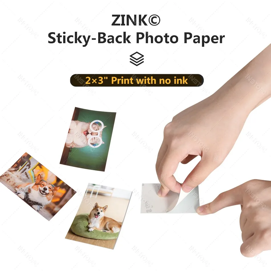Zink Color Photo Paper 2x3 Inch Sticky-Backed & Transparent Photo Album Photo Cards Holder For HPRT MT53 Pocket Photo Printer