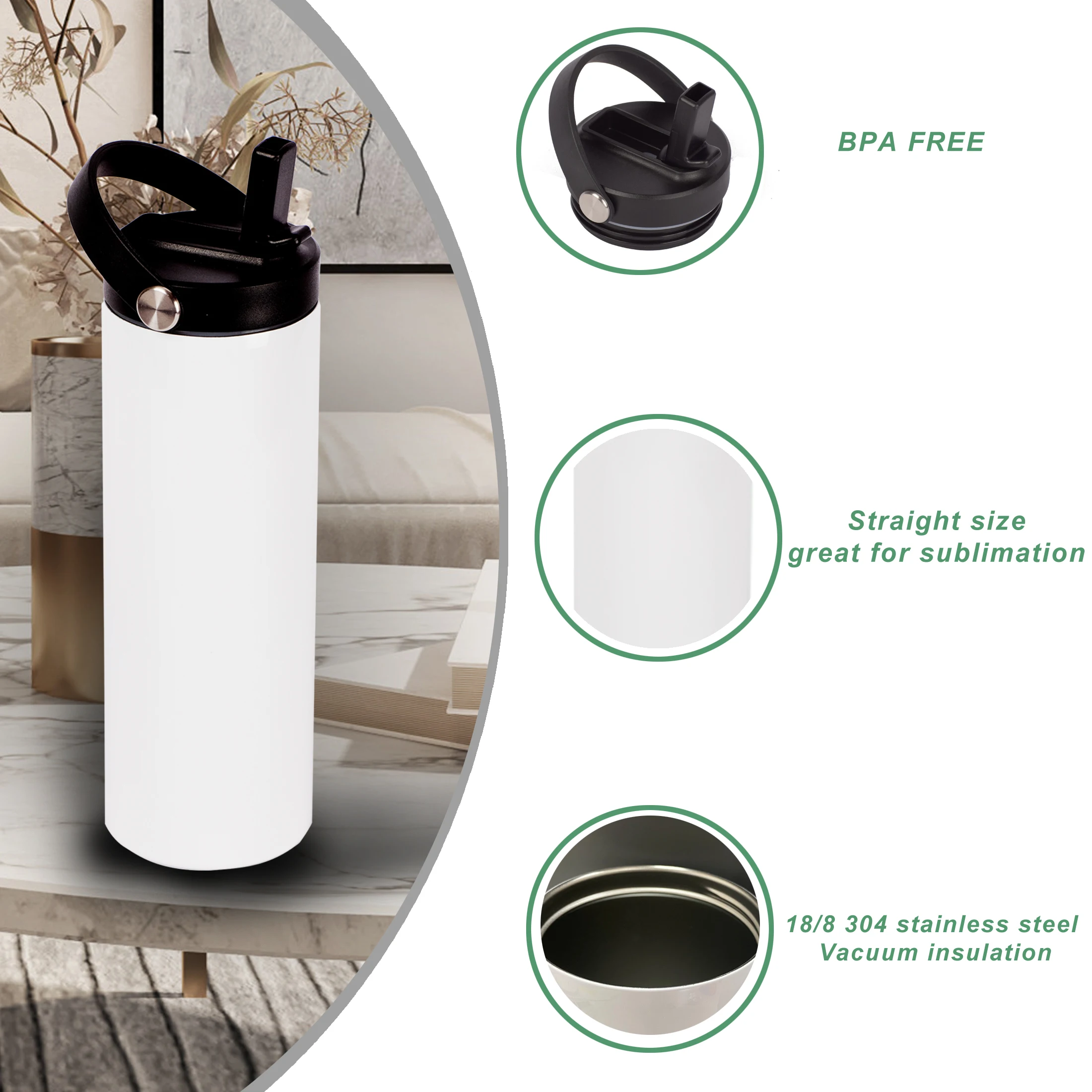 كوب من الفولاذ المقاوم للصدأ مع غطاء