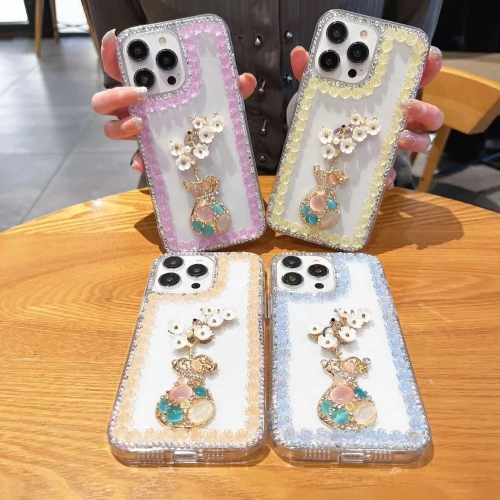 

Luxury Wine Bottle Bling Crystal Butterfly Diamond Case Cover For iphone 15Pro 14Plus 13 Pro 12 Mini 11Pro MAX XSMAX XR 7 8PLUS