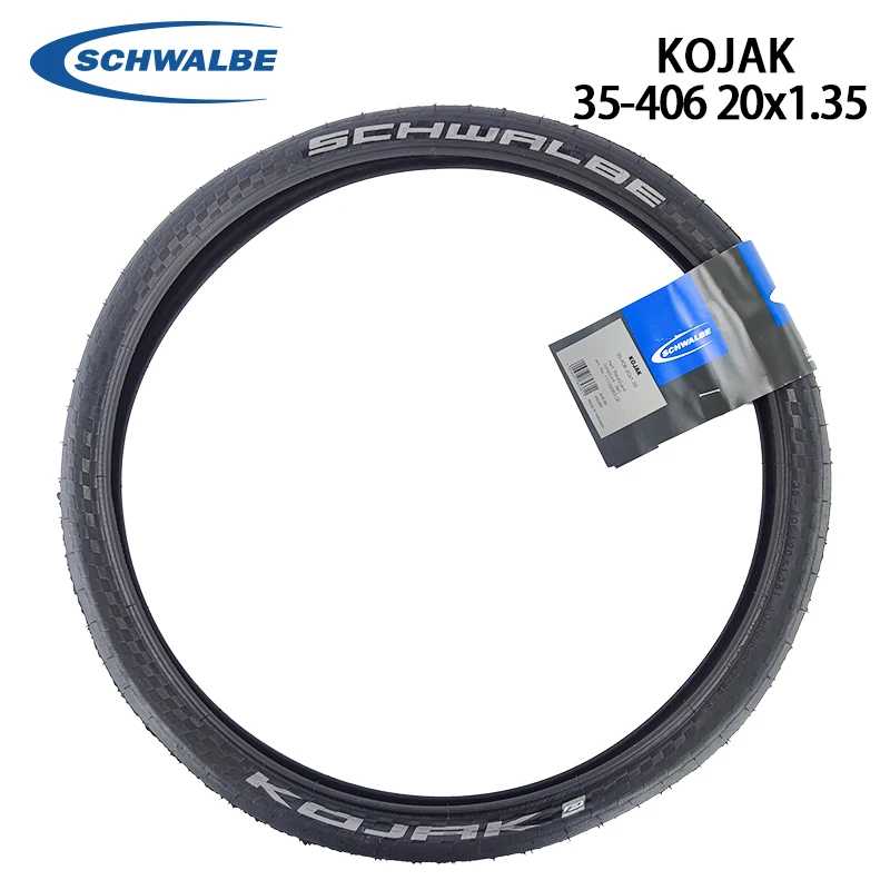 

SCHWALBE KOJAK 20" Inch 35-406 20x1.35 Black Wired Bicycle Tire Level 4 RaceGuard 55-95 PSI for BMX Folding Bike Cycling Parts