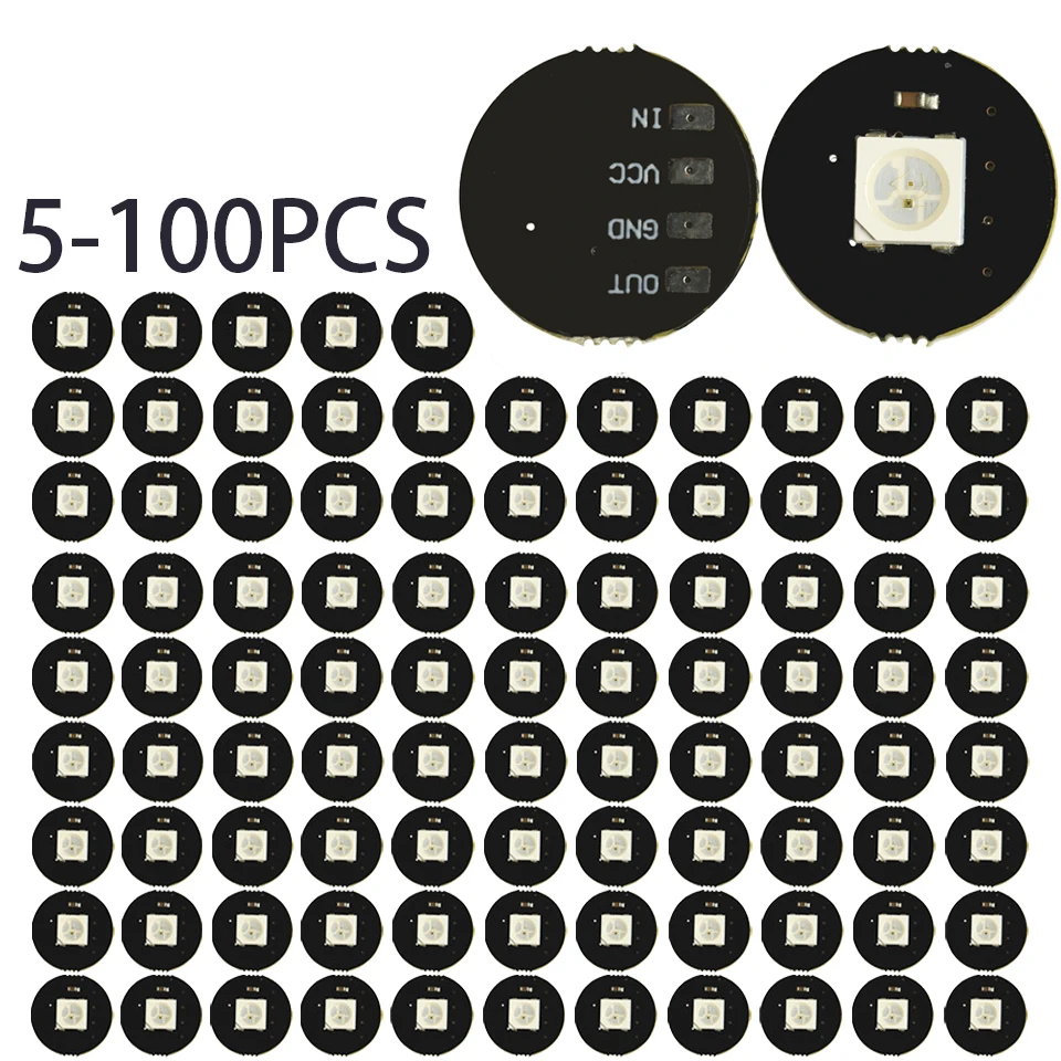 5-100PCS RGB LED 링 1 비트 LED WS2812 5050 RGB LED 링 램프 조명 Arduino 용 통합 드라이버 포함