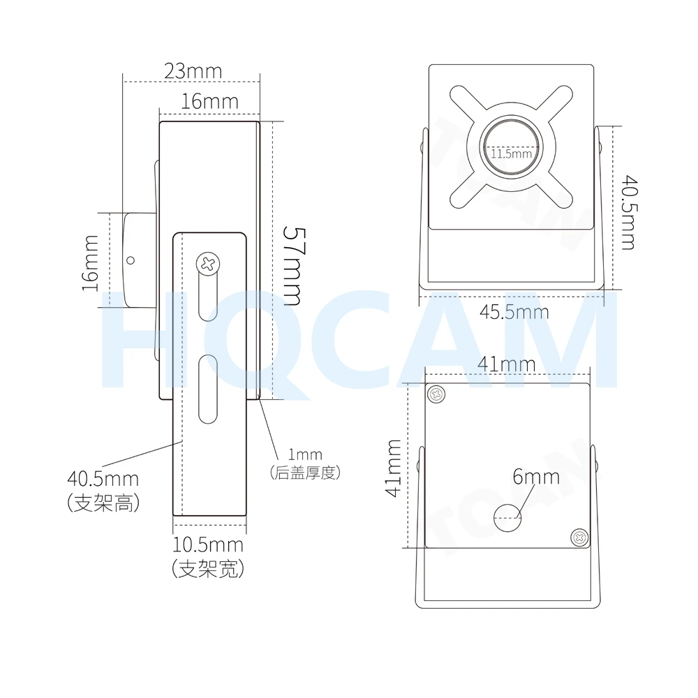 Schéma veľkosti mini WiFi IP kamery