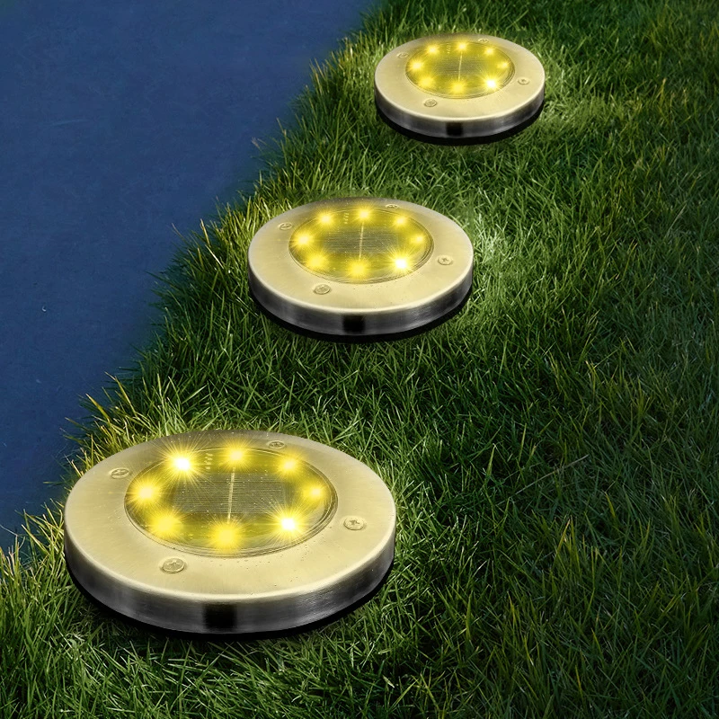 Solar Lawn Outdoor Waterproof Villa Garden Grass Earth Lamp