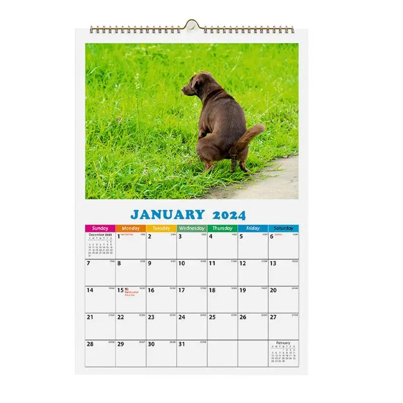 

Dog Pooping 2024 Wall Calendar Dogs Pooping In Beautiful Places 2024 Calendar Funny 12 Month Planner Present For Christmas