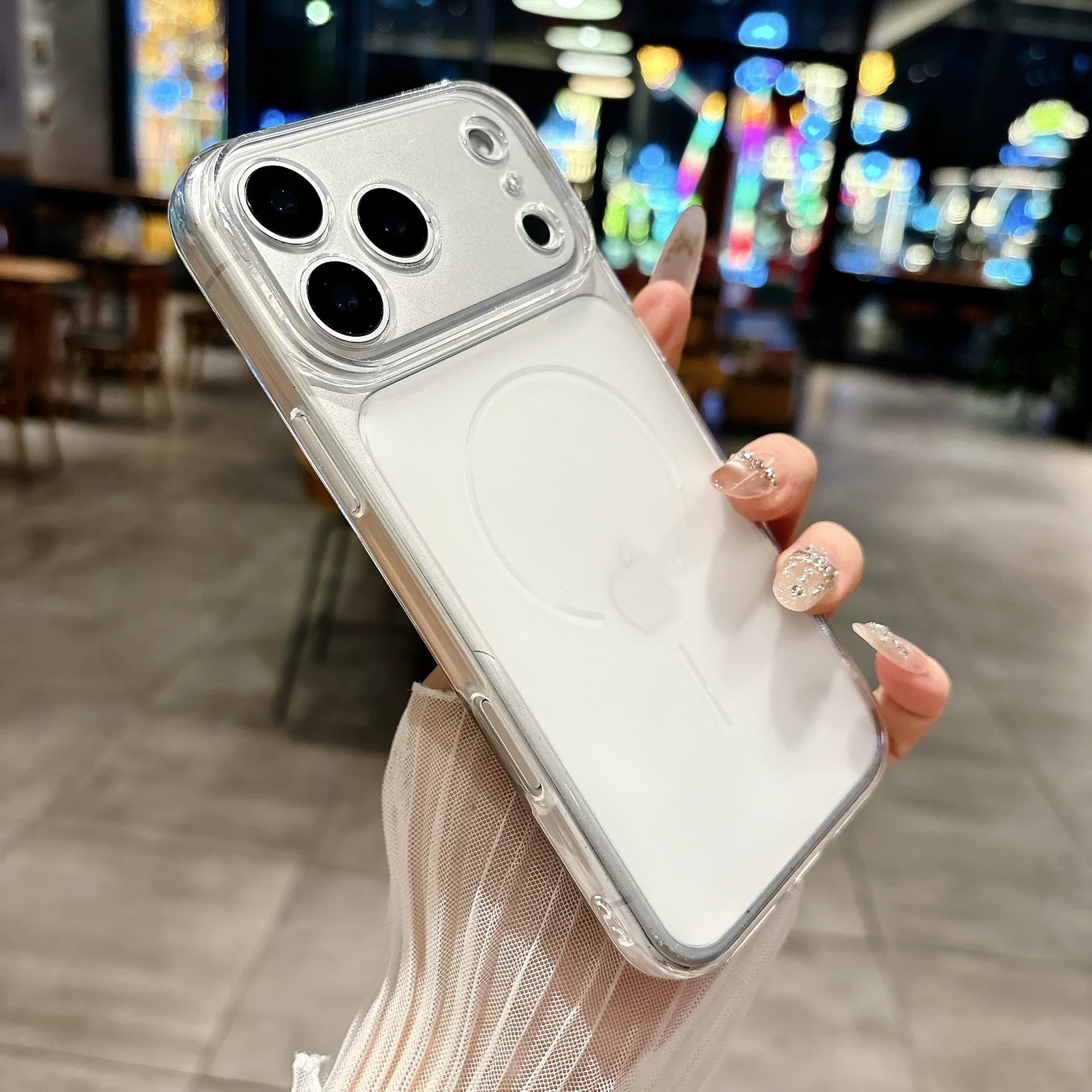 Enhanced Clear Slim Soft Case with Wide-Angle View Window and Premium Transparent Skin-Feel