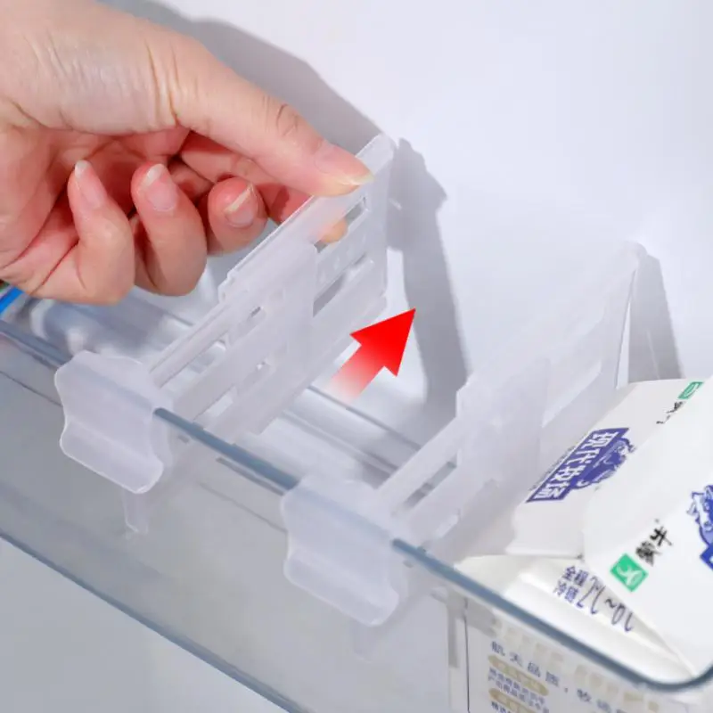 

4pcs Refrigerator Storage Partition Board Retractable Plastic Divider Storage Splint Separator Organizer Divider Splint Kitchen