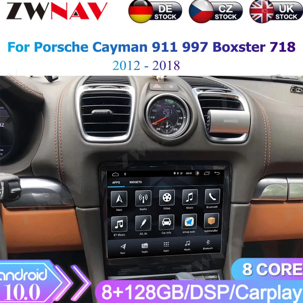 

256GB For Porsche Cayman 911 997 Boxster 718 2012 - 2018 Android Car Radio Multimedia Video Player Stereo GPS Navig 2din Carplay