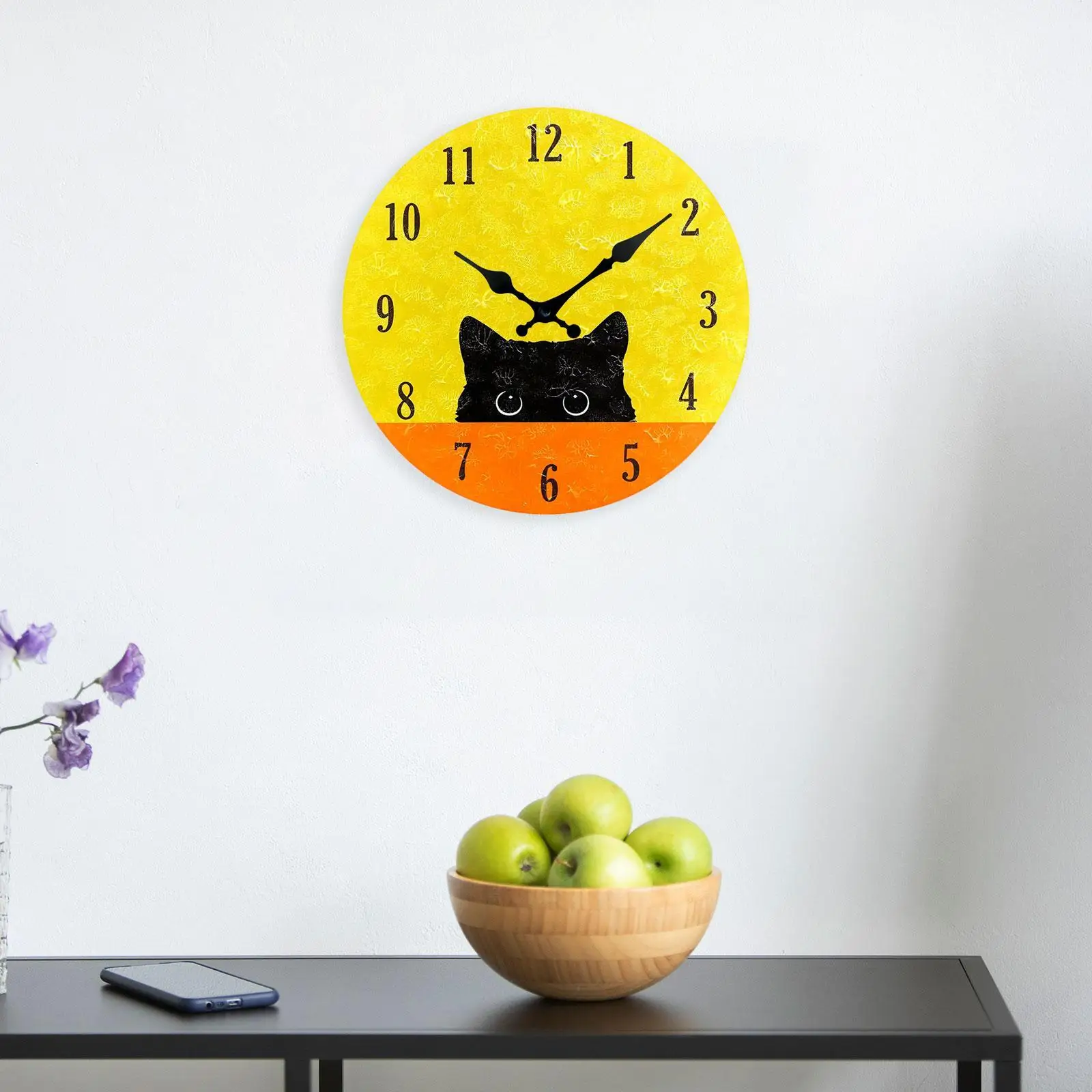 Funny Cat Wall Clock Style D  