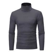 Spring Autumn Thin Men Pullovers Sweaters Turtleneck Knitted Sweater For Men Cotton Clothing Male Sweaters Full Black White Tops 2