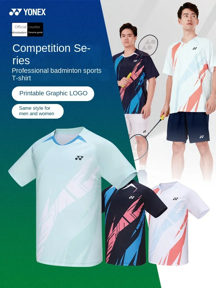 New Yonex Badminton Suit Short Sleeve t shirts Yy Men's and Women's Clothes Quick-drying Sports Jersey Top 110174