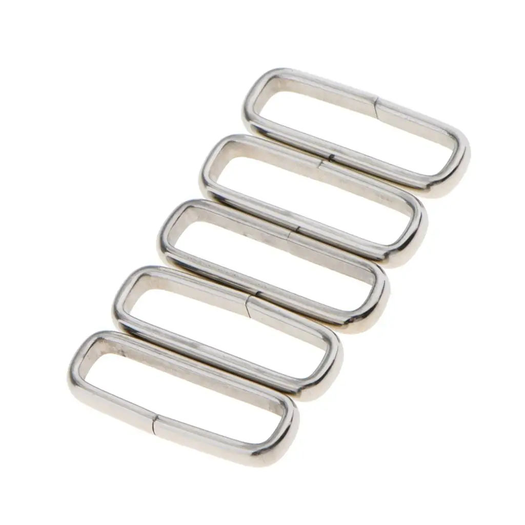 Stainless Steel Watch Band Retaining Buckle Rings - Set of 5