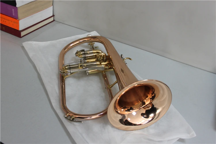 Gold lacquer Flugelhorn Phosphor copper body Tone Bb